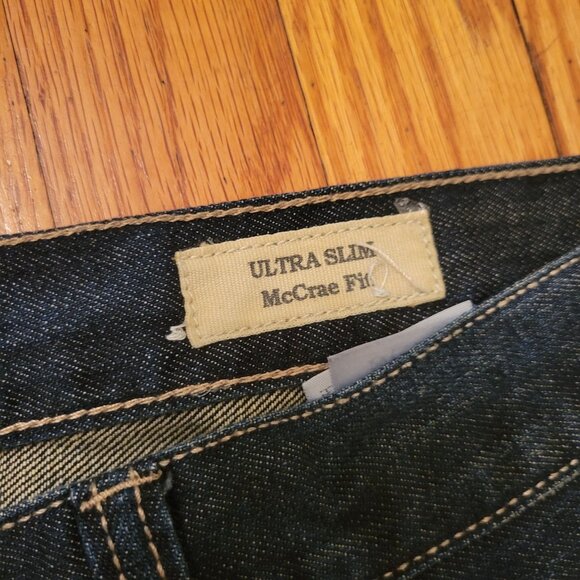 Guess Ultra Slim McCrae Fit Jeans Tagged 38 Dark Denim Blue Cotton Actual 40x33 - Picture 3 of 8